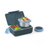 OmieLife Up Bento lunchBox With Thermos And Ice Pack - Graphite - الصورة 2