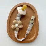 ⁦Fabric Pacifier Clip Holder- Flower, 1pc./pack⁩ - الصورة ⁦4⁩