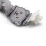 BabyJem, Pacifier Hanger w/ Raw Silk Material - Grey - Image 2