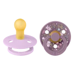 Bibs Colour Liberty Natural Rubber Round Pacifier 2-Pack - Chamomile Lawn Violet Sky Mix - Image 2