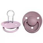 ⁦Bibs De Lux Silicone Round Pacifier One Size 0-3 Years/ 2-Pack - Dusky Lilac/Heather⁩ - الصورة ⁦2⁩