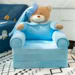 Cushion Baby Sofa Foldable Bed 3 layers- Bear - Image 4
