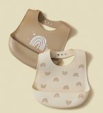Silicone Bibs- Printed Rainbow, 2pcs. - Image 4