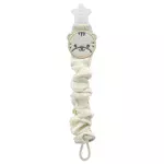 BabyJem, Pacifier Hanger w/ Raw Silk Material - Ivory