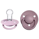Bibs De Lux Silicone Round Pacifier One Size 0-3 Years/ 2-Pack - Dusky Lilac/Heather - Image 2