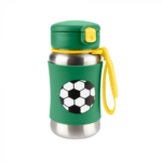 Skip Hop Spark Style Stainless Steel Straw Bottle- Soccer Ball 350ml.