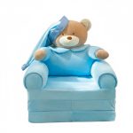 ⁦Cushion Baby Sofa Foldable Bed 3 layers- Bear⁩ - الصورة ⁦4⁩