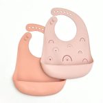 Silicone Bibs- Printed Rainbow, 2pcs.
