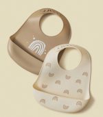 Silicone Bibs- Printed Rainbow, 2pcs. - Image 5