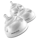 Nanobebe Transition Bottles, Stage 2, 240ml/ 3pack- Grey