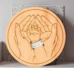 ⁦Newborn Hospital Bracelet Engraved, Laser-Cut Wood Board, Memorial Pregnancy Wristband⁩ - الصورة ⁦10⁩