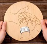 ⁦Newborn Hospital Bracelet Engraved, Laser-Cut Wood Board, Memorial Pregnancy Wristband⁩ - الصورة ⁦12⁩