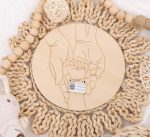 ⁦Newborn Hospital Bracelet Engraved, Laser-Cut Wood Board, Memorial Pregnancy Wristband⁩ - الصورة ⁦5⁩