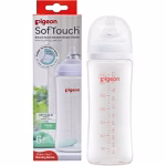 ⁦Pigeon, Soft Touch Plastic Nursing Bottle for Anti-Colic, Wide-Neck⁩ - الصورة ⁦8⁩