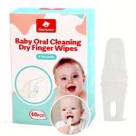 Baby Oral Cleaning Dry Finger Wipes, 60pcs.