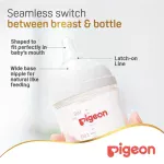 ⁦Pigeon, Soft Touch Plastic Nursing Bottle for Anti-Colic, Wide-Neck⁩ - الصورة ⁦7⁩