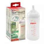 Pigeon, Soft Touch Plastic Nursing Bottle for Anti-Colic, Wide-Neck