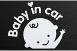 ⁦Baby in car transparent Sticker⁩ - الصورة ⁦2⁩