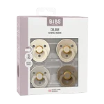 Bibs Colour Natural Rubber Latex Pacifier (4pcs/Pack)- Ivory/Sand/Vanilla/Dark Oak - Image 2