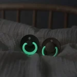 Bibs Colour Glow in the dark Natural Rubber Latex Anatomical Nipple Pacifier 2-Pack - Sage Glow/ Cloud Glow - Image 2