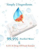 ⁦Cottonista Water Wipes, 1 Pack/ 60 wipes⁩ - الصورة ⁦7⁩