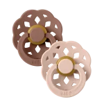 Bibs Boheme Natural Rubber Latex Pacifier (2-Pack) - Woodhuck/ Blush