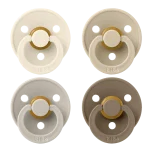 Bibs Colour Natural Rubber Latex Pacifier (4pcs/Pack)- Ivory/Sand/Vanilla/Dark Oak