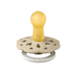 ⁦Bibs Boheme Glow in the dark Natural Rubber Latex Pacifier Size 1 (0-6M) 2-Pack - Blush Glow/ Vanilla Glow⁩ - الصورة ⁦3⁩