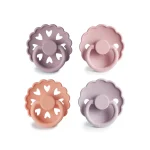 ⁦FRIGG Round Silicone Baby Pacifier, 4pcs. / Pack (0-6M) Size 1 - Sunset Bliss⁩ - الصورة ⁦2⁩