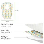 ⁦Moon Disposable Baby Bibs Pack of 24⁩ - الصورة ⁦2⁩