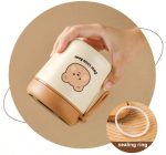 ⁦Stainless Steel Portable Breakfast Cup, Food- Grade 530ml - Beige Plain⁩ - الصورة ⁦4⁩