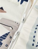 ⁦Printed Sleeping Jumpsuit with Long Sleeves Hood- Dinosaur⁩ - الصورة ⁦5⁩