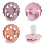 FRIGG Round Silicone Baby Pacifier, 4pcs. / Pack (0-6M) Size 1 - Sunset Bliss