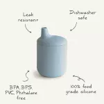 mushie Silicone Sippy Cup- Powder blue - الصورة 2