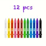 Washable Bath Crayons Set - Colorful Bathtub Markers, 12pcs.