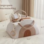 ⁦Portable Diaper Storage Basket- Cotton Rope⁩ - الصورة ⁦2⁩