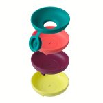Silicone Ice Cream Cone & Popsicle Holders with Drip Tray- 4pcs.