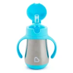 Munchkin, Cool Cat Stainless Steel Straw Cup, 237ml. - Image 3