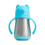 Munchkin, Cool Cat Stainless Steel Straw Cup, 237ml.