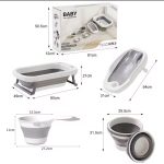 Baby Foldable Bathtub with Thermo (4pcs. Set)