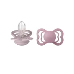 Bibs Supreme Silicone Symmetrical Nipple Pacifier Size 2 (6M+) 2pcs- Dusky Lilac/ Heather - Image 2