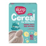 Slurrp farm Cereal for little ones - Banana, Ragi & Rice with Milk, 200g.