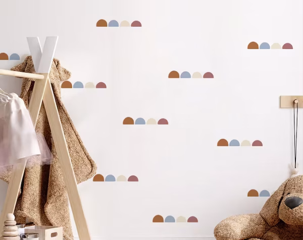 Boho pastel mountains Wall Stickers 6 sheets/pack (PA216)