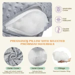 U-Shaped Ergonomic Full Body Pregnancy Pillow for Side Sleeper - Image 3