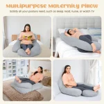 U-Shaped Ergonomic Full Body Pregnancy Pillow for Side Sleeper - Image 5