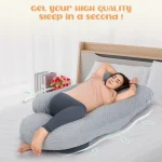 U-Shaped Ergonomic Full Body Pregnancy Pillow for Side Sleeper - Image 7