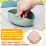 ⁦Silicone Steel Bowl Set w/ Lid, Silicone Spoon & Fork⁩ - الصورة ⁦4⁩