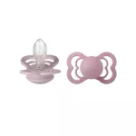 Bibs Supreme Silicone Symmetrical Nipple Pacifier Size 2 (6M+) 2pcs- Dusky Lilac/ Heather - Image 2