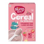Slurrp farm Cereal for little ones - Strawberry, Ragi & Rice with Milk, 200g.