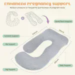 U-Shaped Ergonomic Full Body Pregnancy Pillow for Side Sleeper - Image 4